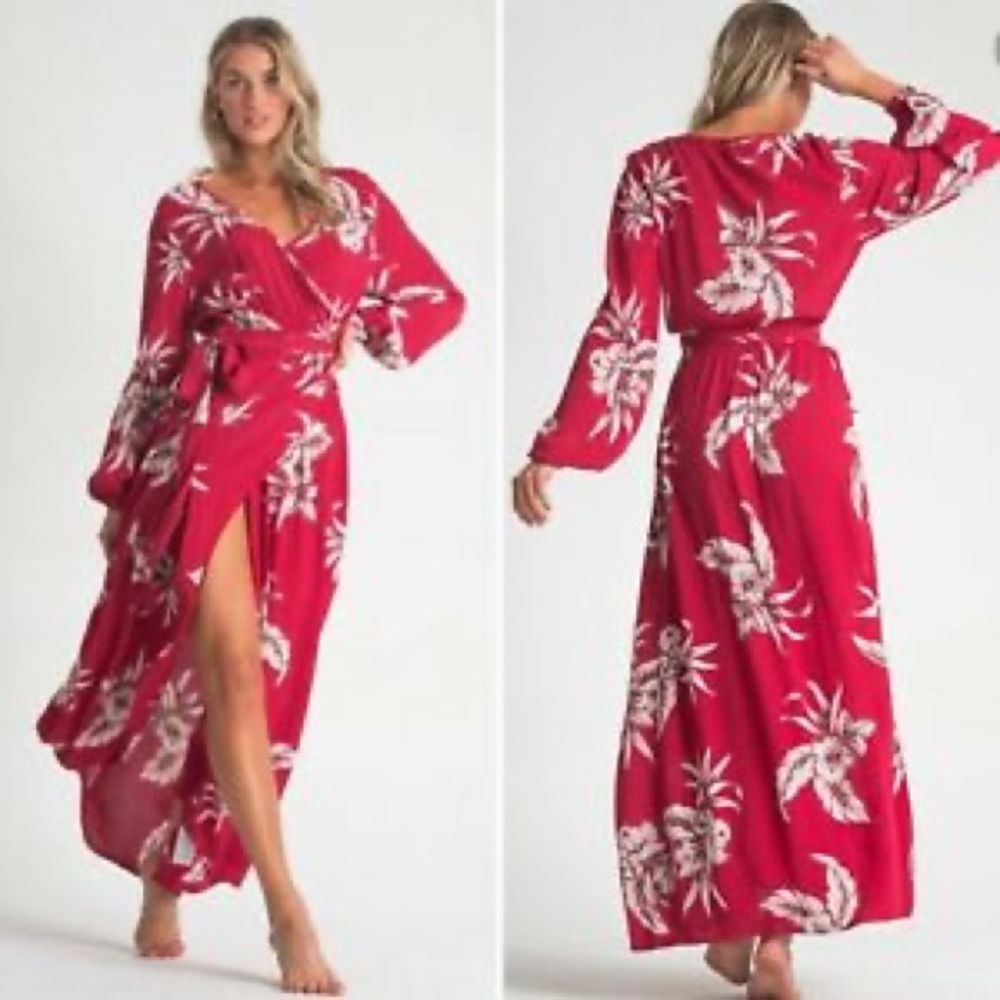 Billabong maxi wrap dress